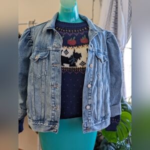 Gap Ruffle Sleeve Jean Jacket